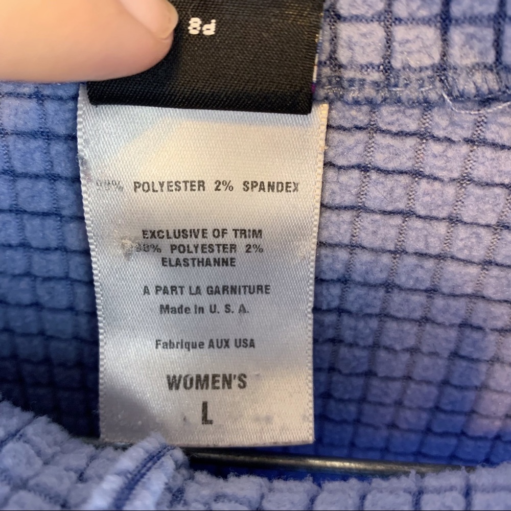 SOLD Patagonia Vintage 1/2 Zip Regulator Jacket Waffle Knit Large Womens Blue - Picture 5 of 10